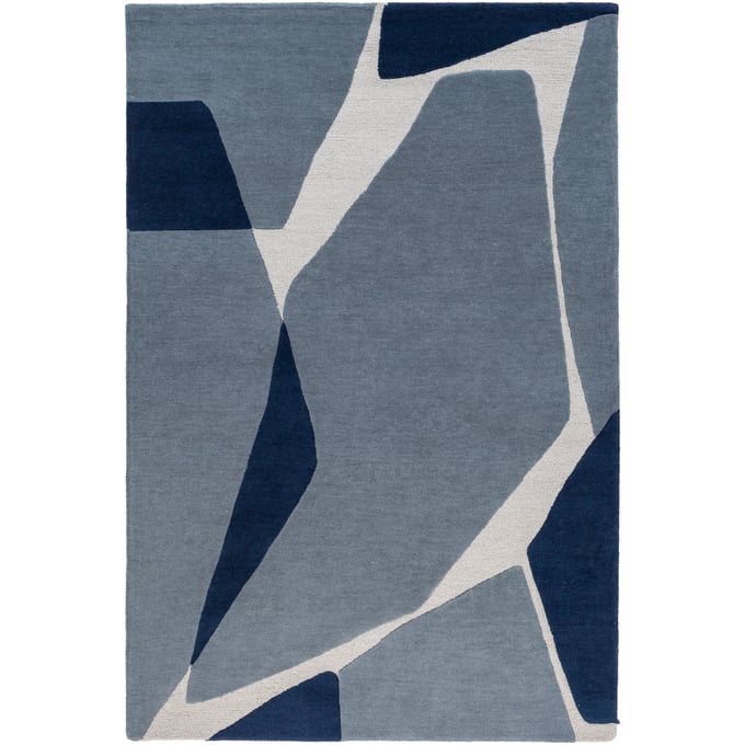 Livabliss Kennedy Blue Navy Light Slate Handmade Rug - 168x120 KDY3017-1014