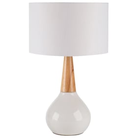 Livabliss Kent White Tan Accent Table Lamp