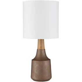 Livabliss Kent White Metallic Bronze Accent Table Lamp