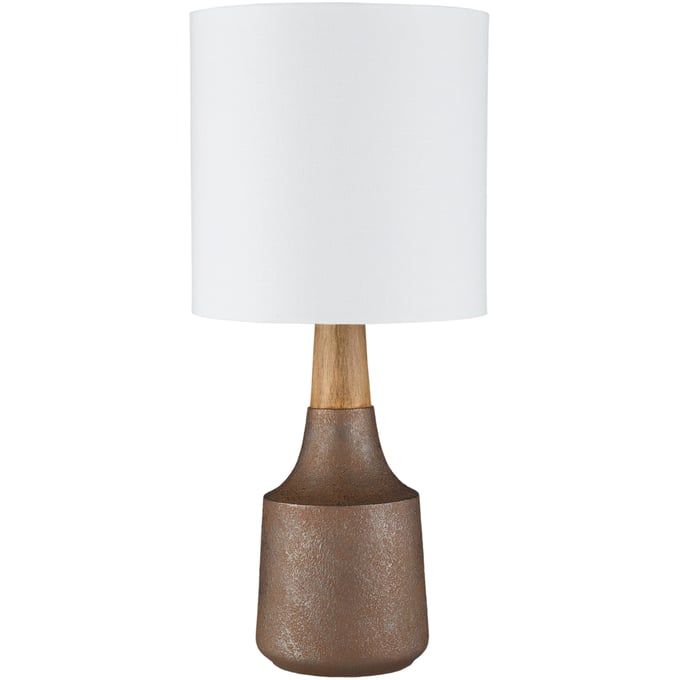 Livabliss Kent White Metallic Bronze Accent Table Lamp KTLP-009