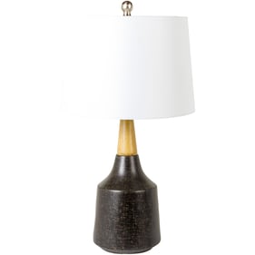 Livabliss Kent Metallic Bronze Brown Cream White Accent Table Lamp