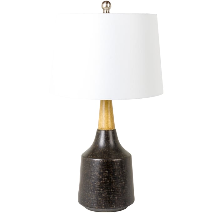 Livabliss Kent Metallic Bronze Brown Cream White Accent Table Lamp KTLP-013