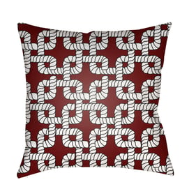 Livabliss Rope II Light Silver Chocolate Eggplant Accent Pillow Cover - 18x...