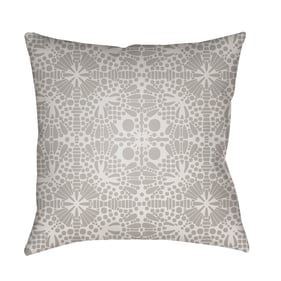 Livabliss Laser Cut Off White Light Gray Accent Pillow Cover - 20x20