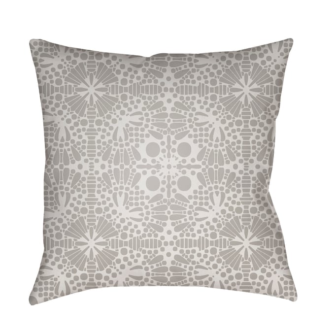 Livabliss Laser Cut Off White Light Gray Accent Pillow Cover - 20x20 LC001-2020