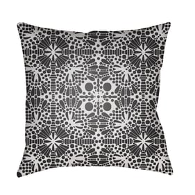 Livabliss Laser Cut Off White Black Accent Pillow Cover - 22x22