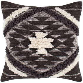 Livabliss Lachlan Dark Brown Black Cream Charcoal Medium Gray Accent Pillow...