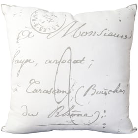 Livabliss Montpellier Cream Charcoal Poly Accent Pillow - 22x22