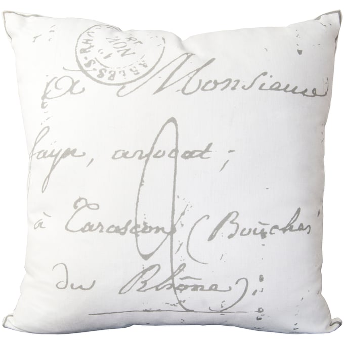 Livabliss Montpellier Cream Charcoal Poly Accent Pillow - 22x22 LG512-2222P