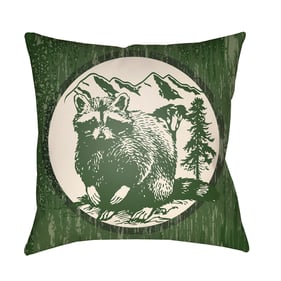 Livabliss Lodge Cabin Beige Dark Green Accent Pillow Cover - 22x22