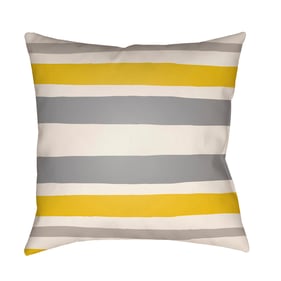 Livabliss Littles Yellow Light Gray Ivory Accent Pillow Cover - 20x20