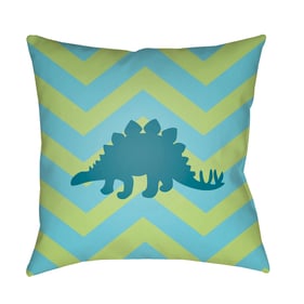 Livabliss Littles Light Green Deep Teal Aqua Accent Pillow Cover - 18x18