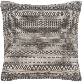 Livabliss Leif Ivory Charcoal Accent Pillow Cover - 20x20