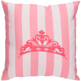 Livabliss Crown Pale Light Dark Pink Natural Silver Rose Gold Accent Pillow...