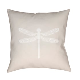 Livabliss Dragonfly Off White Light Silver Grey Ash Accent Pillow Cover - 2...