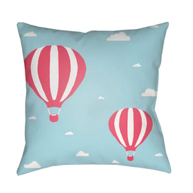 Livabliss Hot Air Off White Slate Light Blue Pewter Rose Gold Accent Pillow...