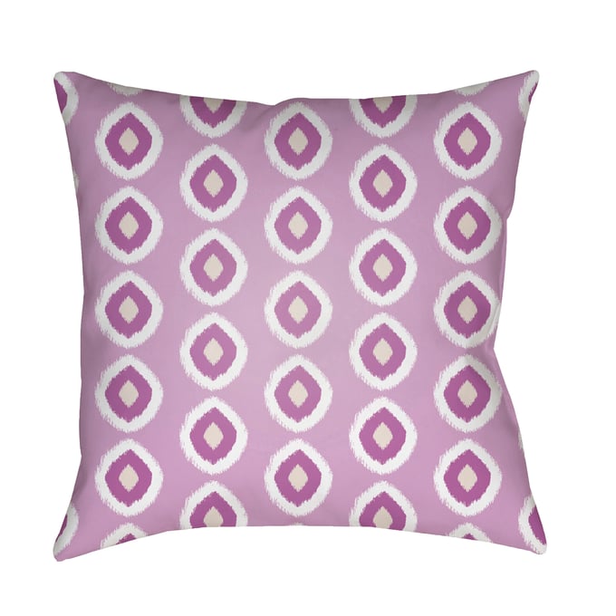 Livabliss Circles Light Metallic Silver Lilac Old Lavender Pale Slate Accent Pillow Cover - 18x18 LIL036-1818