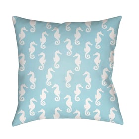 Livabliss Sea Off White Slate Light Blue Metallic Silver Pewter Pillow Cove...