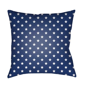 Livabliss Stars Marine Beetle Slate Blue Light Silver Accent Pillow Cover -...