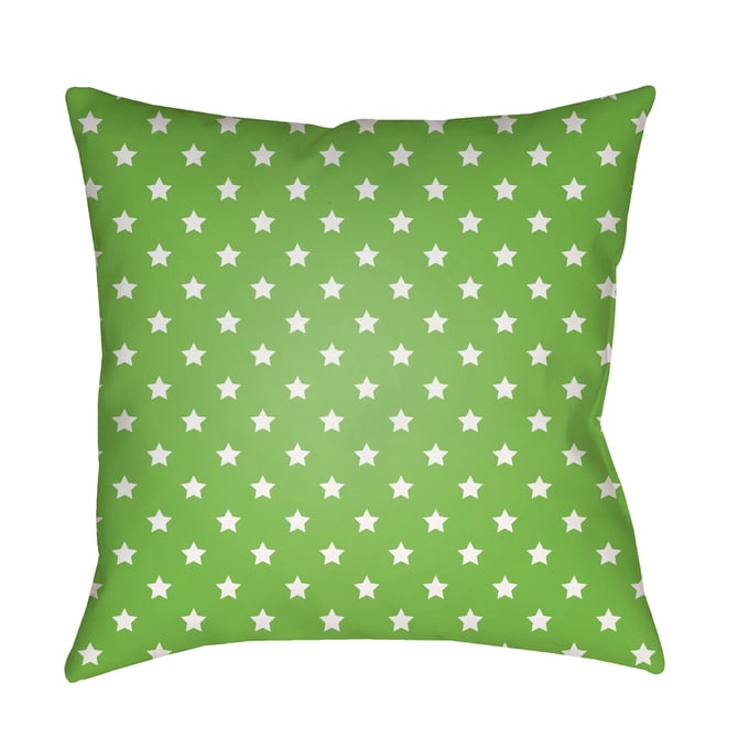 Livabliss Stars Light Silver Sage Moss Fern Tea Green Accent Pillow Cover - 18x18 LIL082-1818