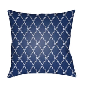 Livabliss Lattice Marine Beetle Slate Blue Light Silver Accent Pillow Cover...