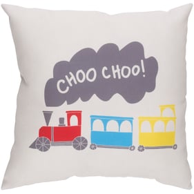 Livabliss Trains Light Silver Ivory Grey Pale Slate Accent Pillow Cover - 1...