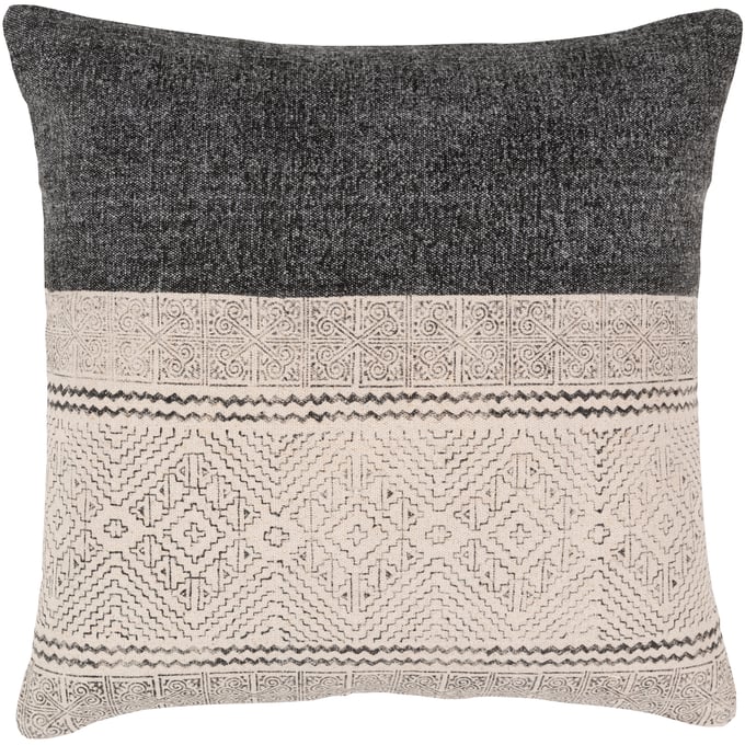 Livabliss Lola Black Beige Poly Accent Pillow - 20x20 LL016-2020P