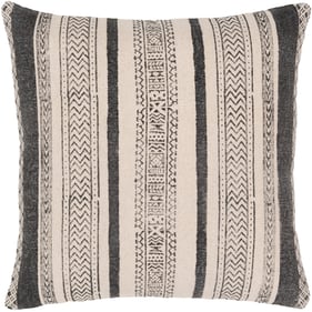 Livabliss Lola Beige Black Down Accent Pillow - 20x20