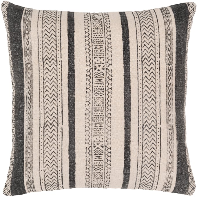 Livabliss Lola Beige Black Down Accent Pillow - 20x20 LL017-2020D