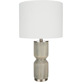 Livabliss Wells White Medium Gray Accent Table Lamp