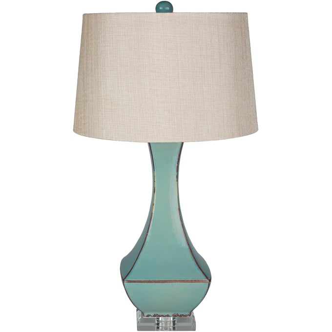 Livabliss Belhaven Ivory Teal Accent Table Lamp LMP-1004