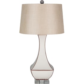 Livabliss Belhaven Ivory Khaki White Table Lamp