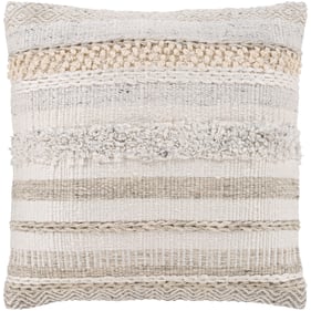 Livabliss Lorens White Light Slate Ivory Down Accent Pillow - 20x20