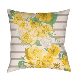 Livabliss Lolita Bright Yellow Butter Mint Accent Pillow Cover - 18x18