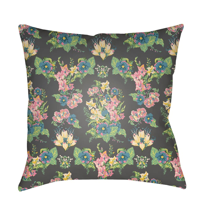 Livabliss Lolita Pink Denim Lime Accent Pillow Cover - 18x18 LOTA1200-1818