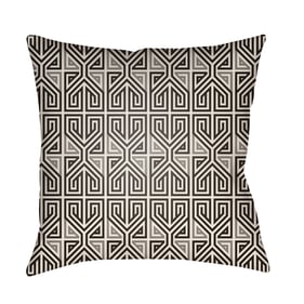 Livabliss Lolita Ivory Light Silver Black Ink Ash Accent Pillow Cover - 22x...