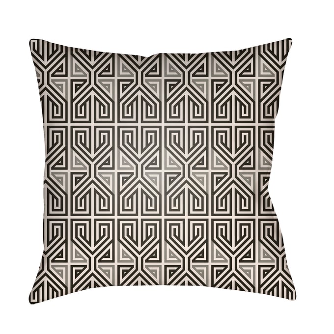 Livabliss Lolita Ivory Light Silver Black Ink Ash Accent Pillow Cover - 16x16 LOTA1253-1616