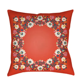 Livabliss Lolita Bright Red Blue Teal Accent Pillow Cover - 20x20