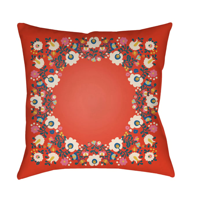 Livabliss Lolita Bright Red Blue Teal Accent Pillow Cover - 20x20 LOTA1308-2020