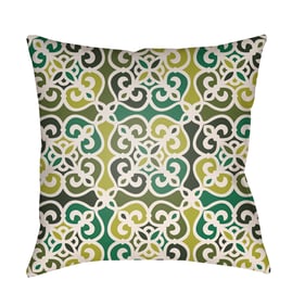 Livabliss Lolita Olive Dark Green Lime Accent Pillow Cover - 16x16