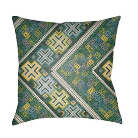 Livabliss Lolita Ash Lunar Green Ink Camel Floor Pillow Cover - 26x26