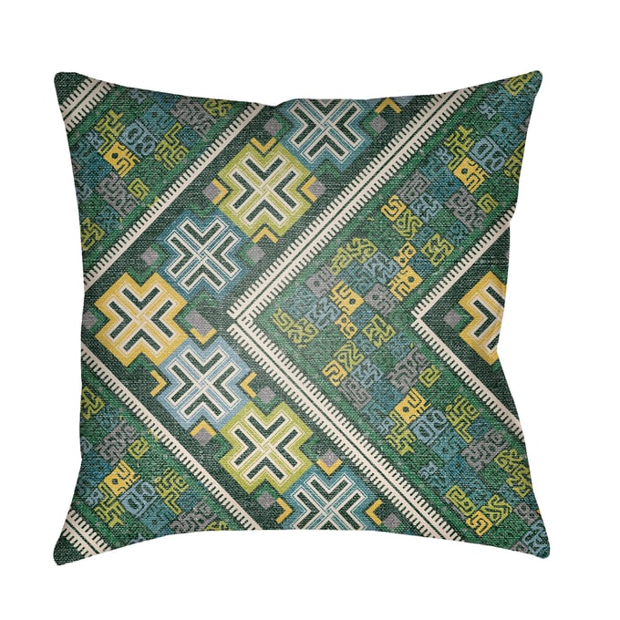 Livabliss Lolita Ash Lunar Green Ink Camel Accent Pillow Cover - 18x18 LOTA1509-1818