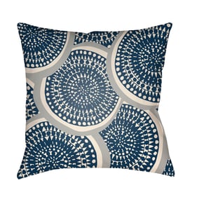 Livabliss Litchfield Light Grey Marine Blue Pewter Ink Accent Pillow Cover ...