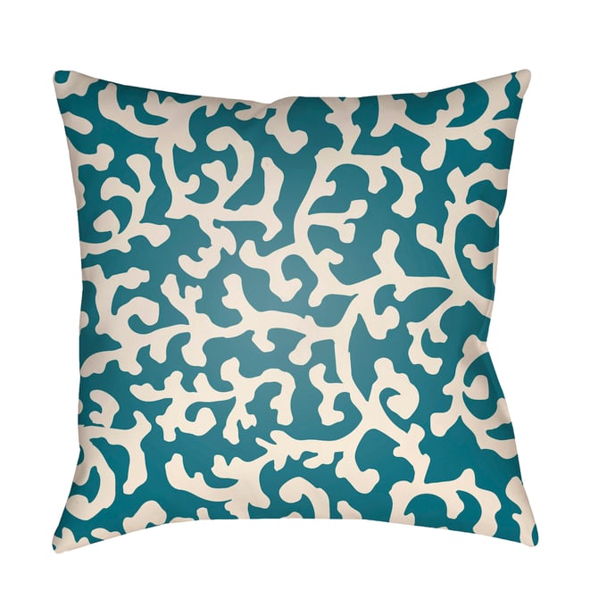 Livabliss Litchfield Pearl Slate Marine Blue Beetle Accent Pillow Cover - 22x22 LTCH1392-2222