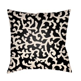 Livabliss Litchfield Pearl Jet Black Accent Pillow Cover - 16x16