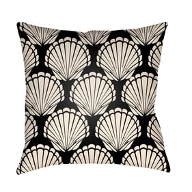 Livabliss Litchfield Jet Black Ivory Pearl Accent Pillow Cover - 22x22