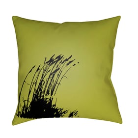 Livabliss Litchfield Brass Ivory Moss Jet Black Accent Pillow Cover - 18x18