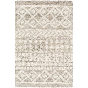 Livabliss Maroc Gray Oatmeal Light Beige Dark Brown Handmade Rug - 36x24