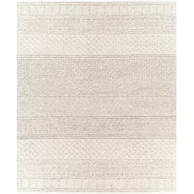 Livabliss Maroc Ivory Gray Medium Gray Dark Brown Handmade Rug - 120x96