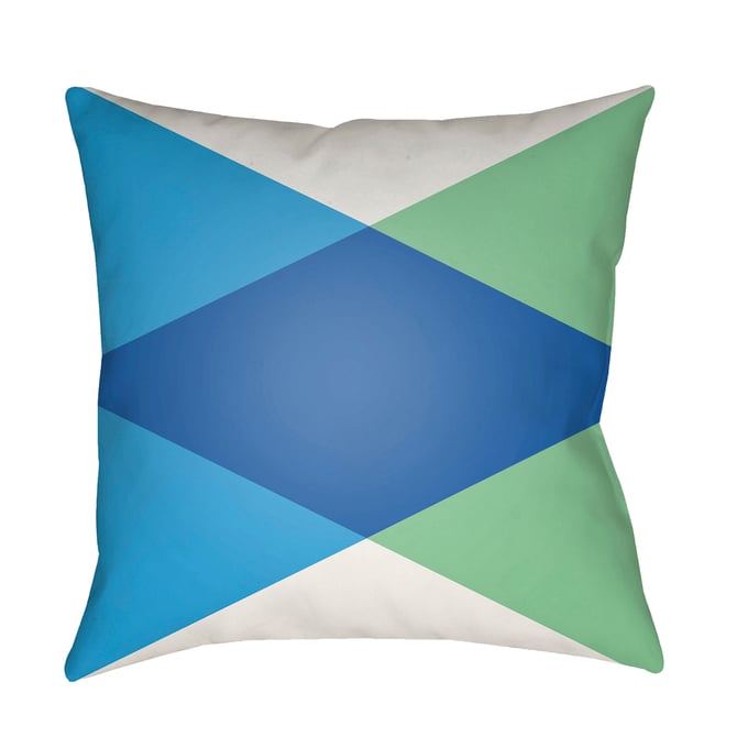 Livabliss Moderne Light Green White Blue Aqua Accent Pillow Cover - 22x22 MD002-2222